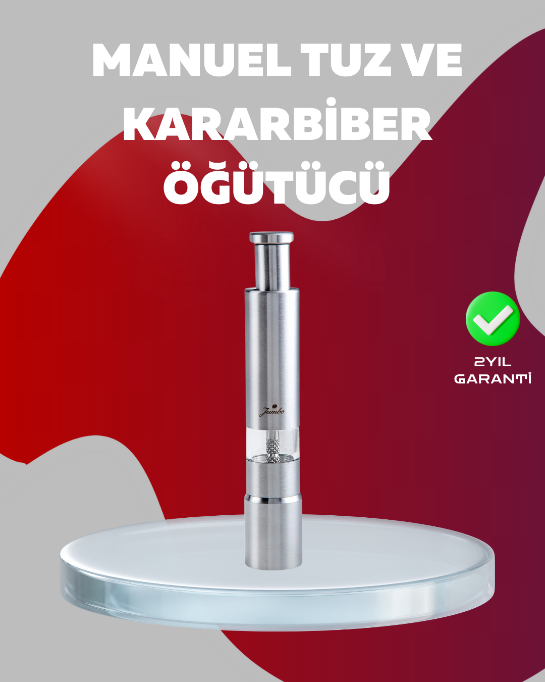 Ergonomik Tasarımlı, Nem Geçirmez Kapaklı Baharat Öğütücü