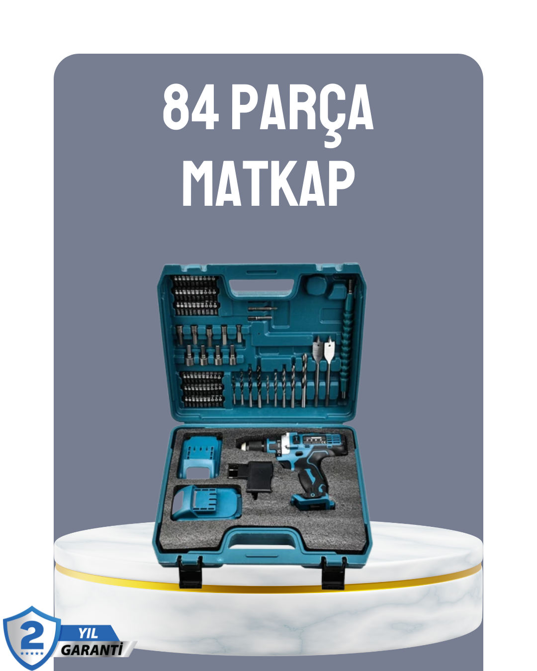 Akülü Vidalama ve Delme Seti Profesyonel Alet Çantası