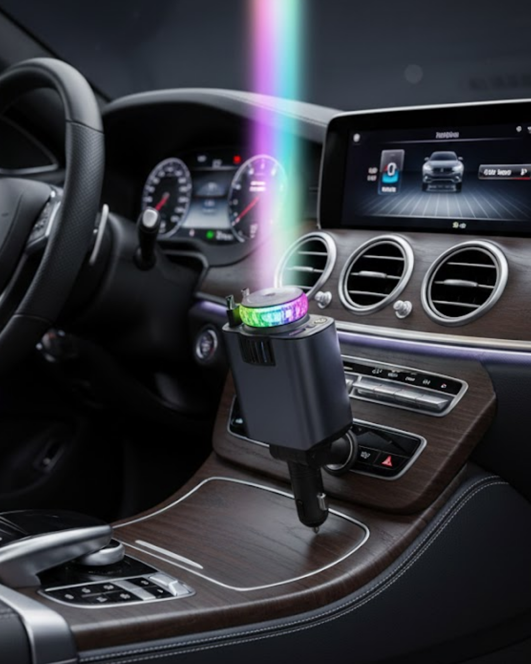 Araç Çakmak Girişli Şarj Cihazı Nemlendirici ve Aromaterapi Özellikli