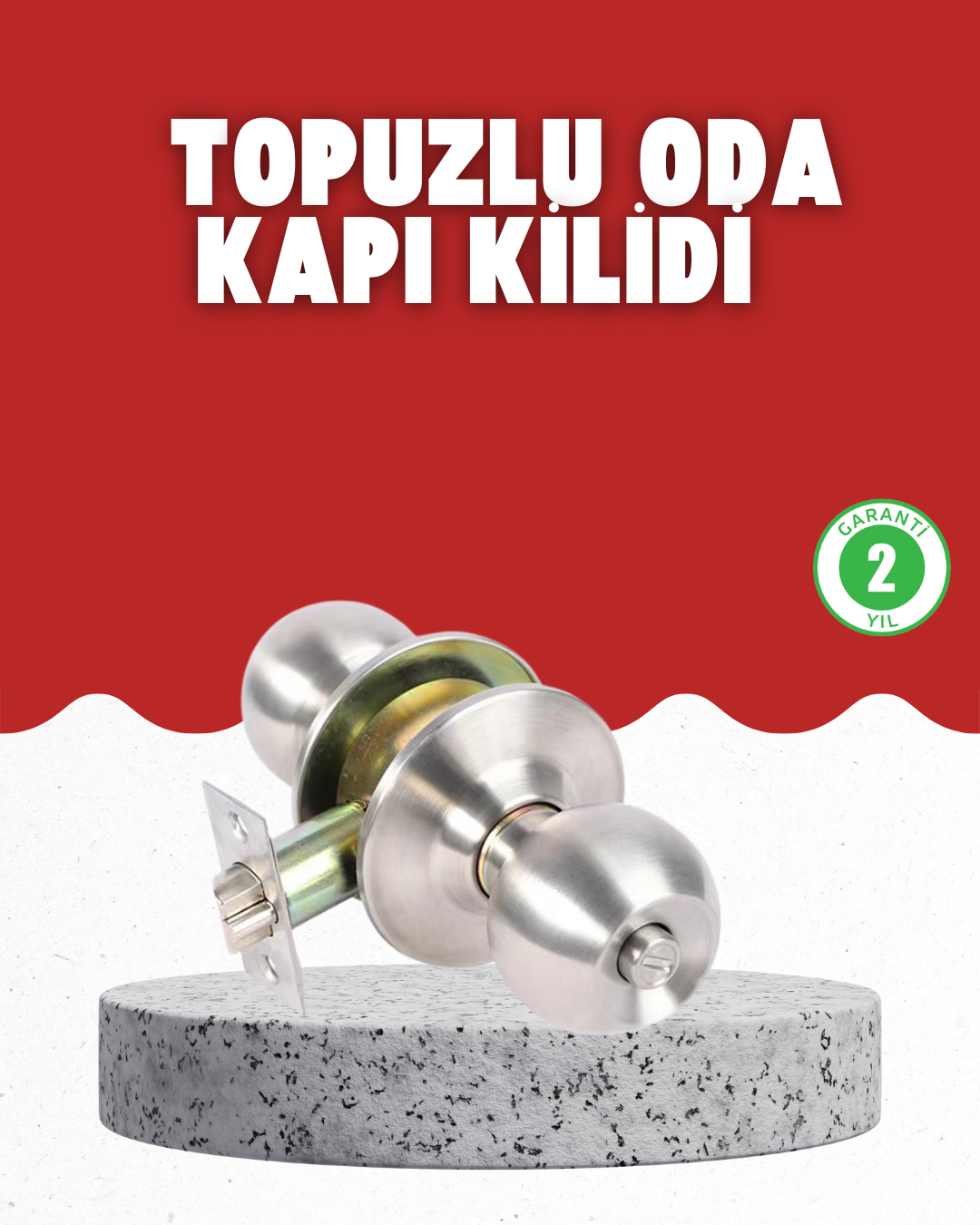 Estetik Güvenli Topuzlu Kapı Kilidi