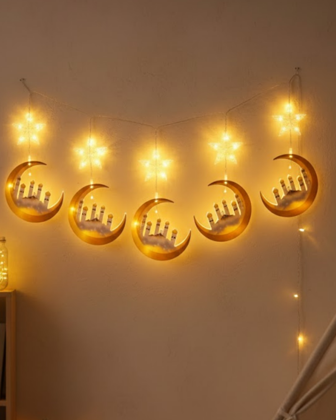 Ev İçi Ramazan LED Aydınlatma Saçağı 3 Metre Şık Tasarım