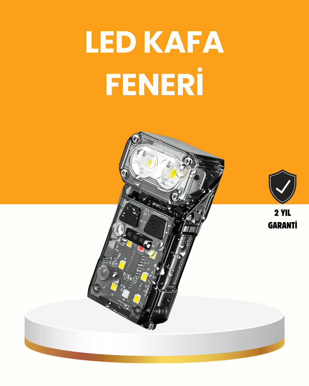 Kamp ve Outdoor İçin LED Far 10 Saat Pil Sensörlü Manyetik