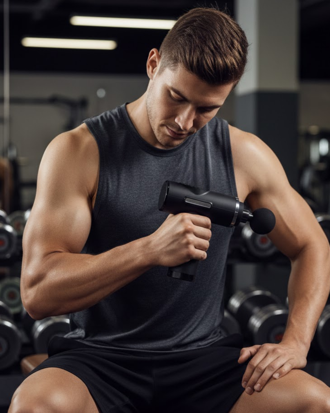 Şarjlı Masaj Tabancası 4 Başlıklı Mini Masaj Tabancası ve Masaj Aleti