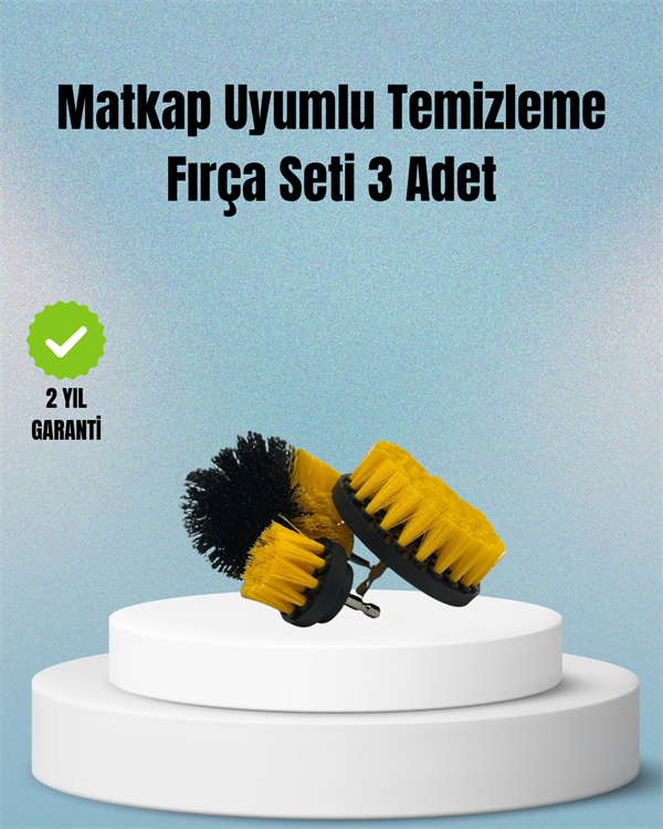 Matkap Uyumlu Temizlik Fırçası – Kablolu ve Akülü Matkaplarla Kullanılabilir