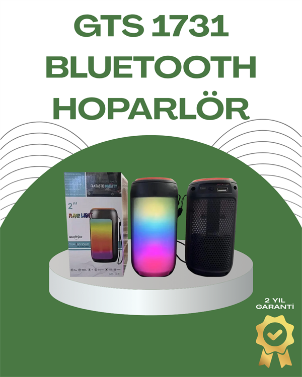 Mini LED Bluetooth Hoparlör GTS 1731 – Çoklu Ortam Desteği ve Hafif Tasarım